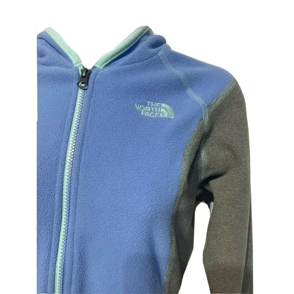the north face blue gray kids fleece jacket Size L